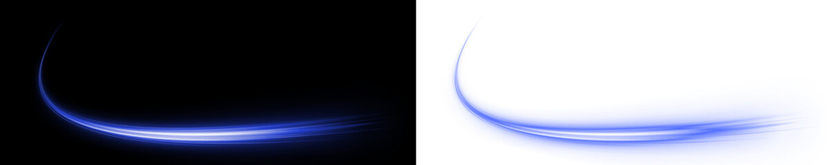 Fototapeta premium Blue light streak overlay on contrasting black and white backgrounds, creating dynamic visual effects for design projects and enhancing creative compositions