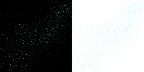 Sparkling teal glitter overlay on contrasting black and white backgrounds, creating a vibrant visual effect for creative design projects and artistic expressions