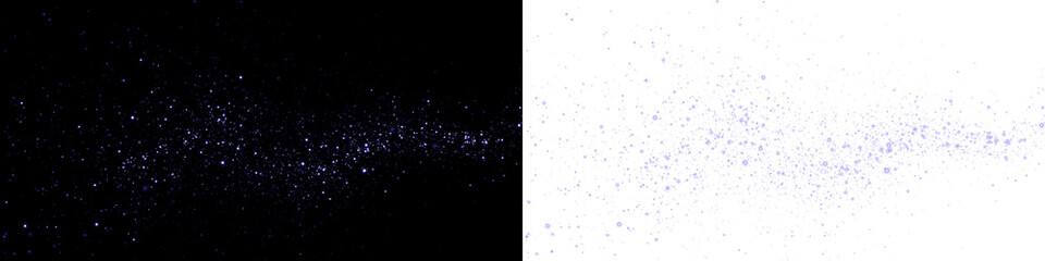Abstract png overlay featuring a dynamic blend of blue particles on contrasting black and white backgrounds, creating a visually striking effect for creative projects and designs