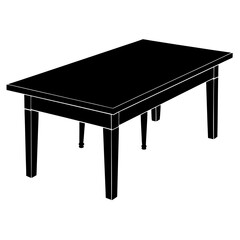 wooden table isolated on white