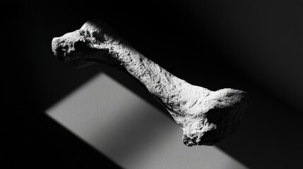 Bone isolated dark background