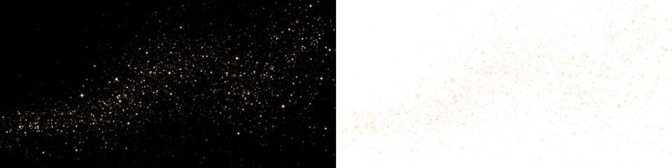 Sparkling glitter overlay in contrasting black and white backgrounds, ideal for creative projects, invitations, and festive designs, enhancing visual appeal and elegance