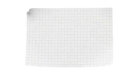 Blank graph paper with grid lines and transparent background for design projects