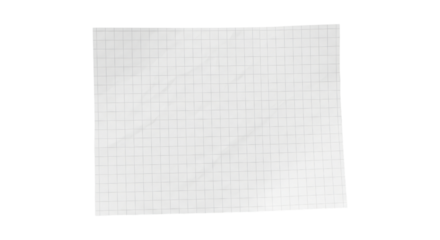 Blank graph paper sheet with transparent background for designs