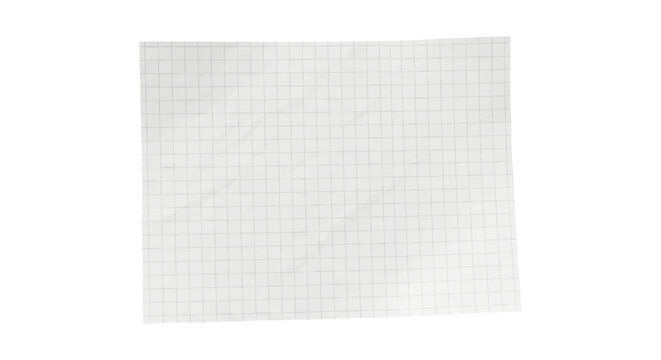 Blank graph paper sheet with transparent background for designs