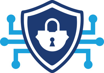 Circuit Board with Security Shield Digital Protection on a Network Cybersecurity and Data Safety