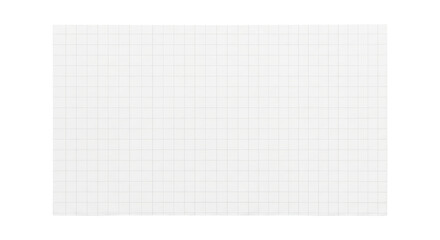 White grid paper on transparent background for art and design projects