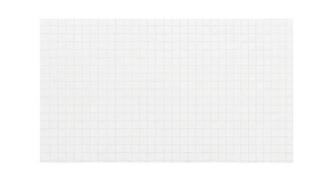 White grid paper on transparent background for art and design projects
