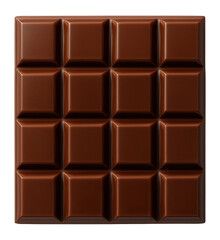 Chocolate bar on white background.