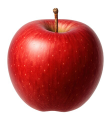 Fresh red apple on a white background.