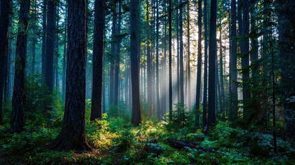 Obraz premium Forest Sunlight Pixel Art