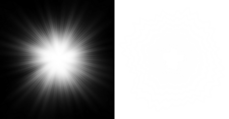 Bright light burst overlay on a dark background, creating a dramatic contrast with soft rays emanating outward, ideal for enhancing visual compositions and adding depth to designs