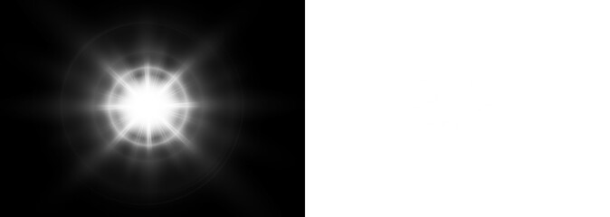 Bright light burst overlay on a dark background, creating a dramatic contrast, ideal for graphic design projects, enhancing visual impact and adding depth to compositions