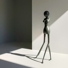 Display of human sculpture art patterns