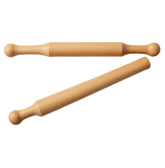 Wooden rolling pins kitchen cooking background