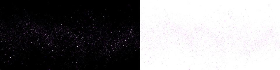 Abstract png overlay featuring shimmering particles on contrasting black and white backgrounds,...