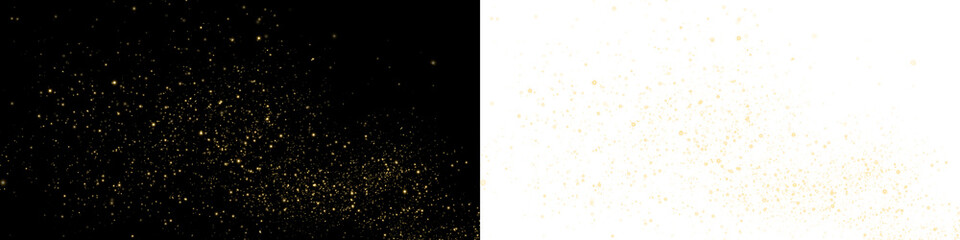 Golden glitter overlay on black and white backgrounds, creating a stunning visual effect for design projects, enhancing creativity and elegance in digital artwork