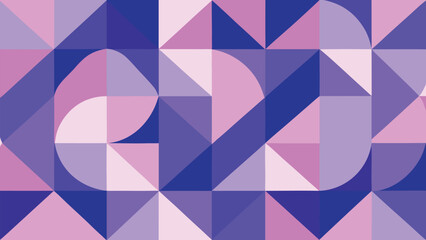Fototapeta premium Geometric Abstract Pattern with Shades of Blue Purple and Pink background