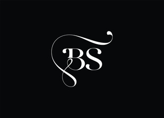 BS Logo Design Vector. Elegant Monogram Logo Design