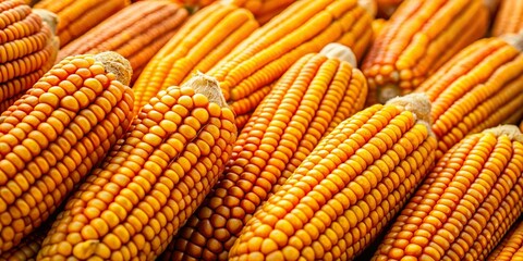 Macro Photography: Harmonious Corn Cob Pattern - Autumn Harvest Abundance
