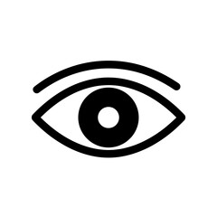The observing eye icon is minimalist, black and white, with a transparent background
