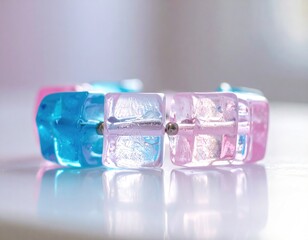 Colorful Ice Cube Shaped Bracelet.