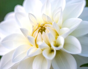 Close-up of a white dahlia flower