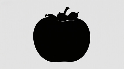 Persimmon silhouette, smooth persimmon skin