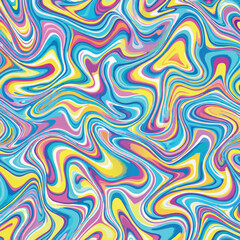 Obraz premium Psychedelic abstract liquid marble pattern with vibrant swirling colors vector illustration