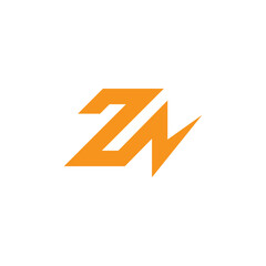 letter z arrow bolt flash simple logo vector