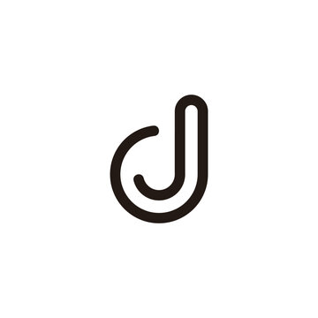 letters jdc circles infinity motion lines logo vector