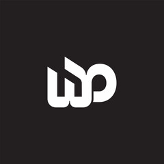 letter wyp simple geometric abstract line logo vector
