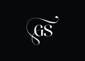 GS Logo Design Vector. Elegant Monogram Logo Design