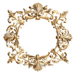 Ornate gold frame, circular design