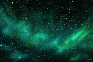 Emerald nebula in the night sky
