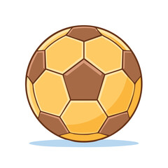 Obraz premium Classic Soccer Ball with Yellow and Brown Panels