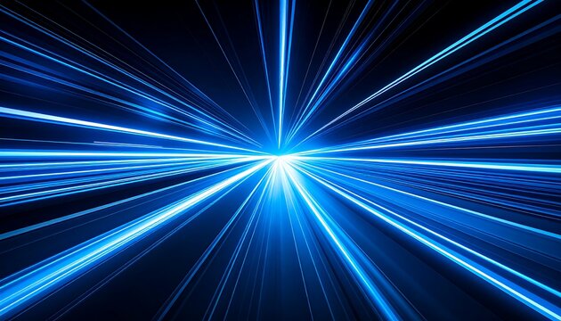 Blue light streaks radiating outward