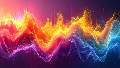 Obraz premium Abstract vibrant wave patterns