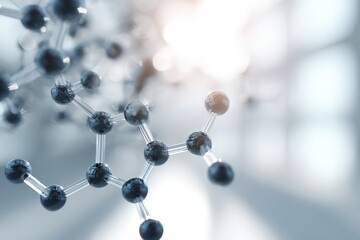 Molecular structure in a blurred background