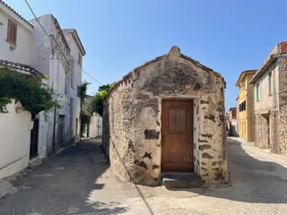 Orosei - Nuoro - Sardinia - Italy - Ancient stone buildings along the narrow alleys of Orosei's old town
