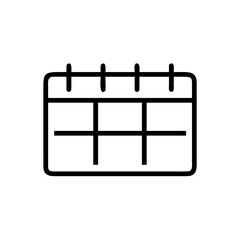 Calendar outline icon &ndash; line style business and event planning vector