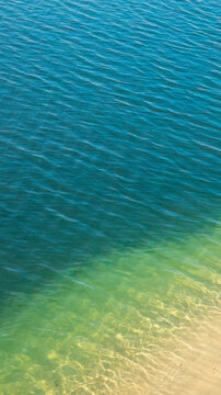 Crystal-clear waters on the sloping seabed of Osalla's small harbor. Orosei - Nuoro - Sardinia - Italy