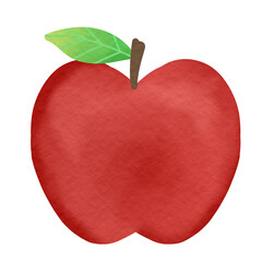 red apple isolated on white