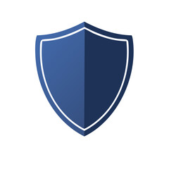 Shield Icon Protection Graphic Simple Security Vector Illustration Blue and White