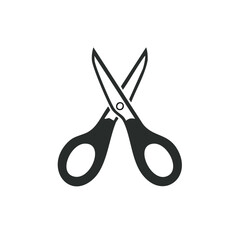 Open Scissors Illustration Design Element Cutting Tool Artwork Craft Icon