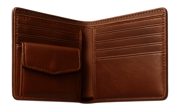 Brown leather wallet.