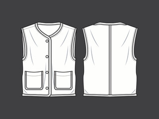 fashion technical drawing apparel template jacket mock up illustration textile clothing denim fabric