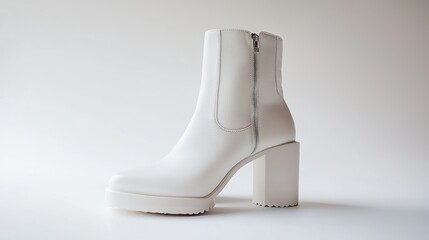 White platform boots