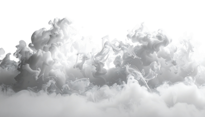 Abstract monochrome cloud-like shapes