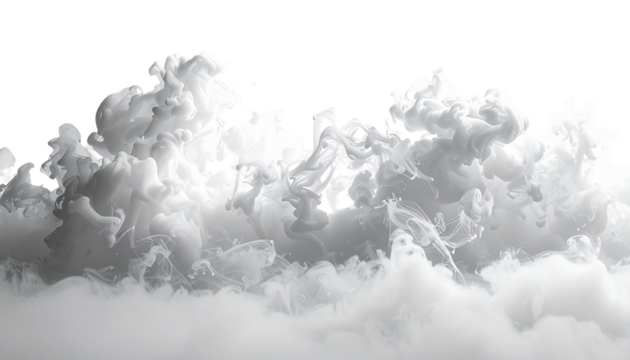 Abstract monochrome cloud-like shapes